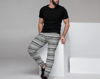Men&#39;s Joggers - Aztec, geometric, sweatpants. Also has a matching shirt (sold separately). Perfect gift for a boyfriend, husband, partner.