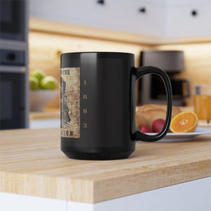 Take Him to the Train Station Mug: Yellowstone Inspired Black Ceramic Coffee Cup image 13