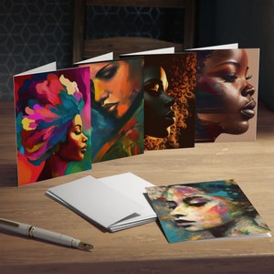 Celebrating the Beauty of African-American Women | Birthday Card | Unique Card Gift | Multiple Occasion Greeting Card | Congratulations Card