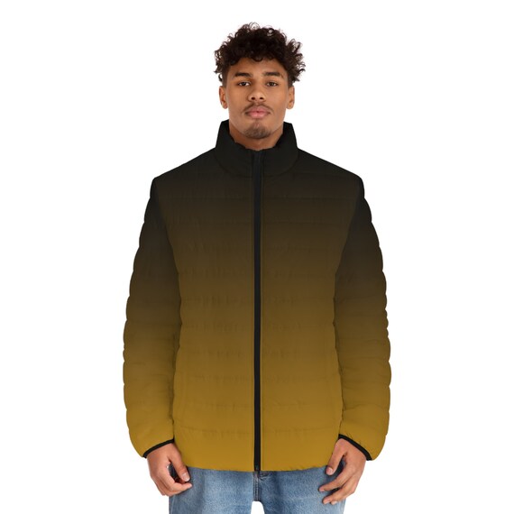 Black and gold puffer jacket sale