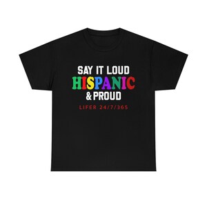 Camiseta de herencia hispana: algodón grueso unisex, Hispanic Life 365
