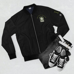 Military Bomber Jacket | Army Veteran Jacket | Veteran Coat | Jacket With Zipper | DD 214 Jacket | DD-214 Coat | Military Alumni | Zip Up