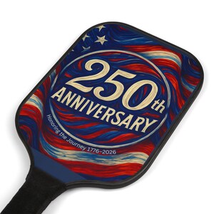 250th Anniversary Pickleball Kit, Wooden Paddles, USA Patriotic Design, Includes Bag image 4