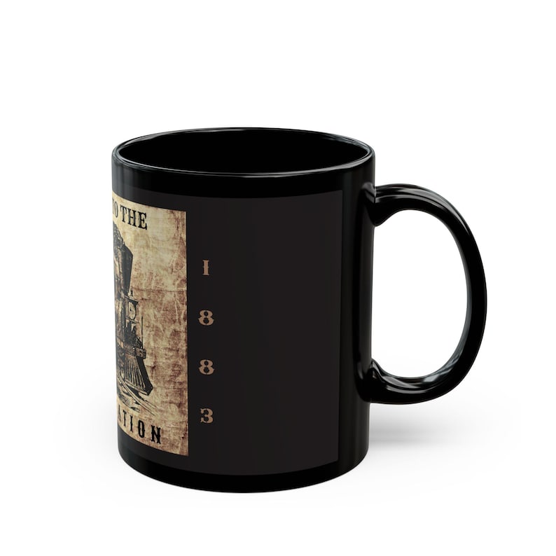 Take Him to the Train Station Mug: Yellowstone Inspired Black Ceramic Coffee Cup image 3