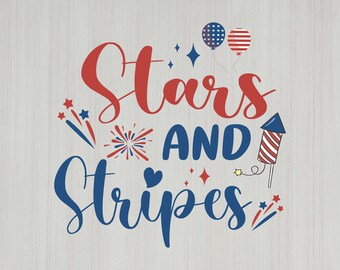 Svg de barras y estrellas, Día de la Independencia, 4 de julio Svg, Cricut