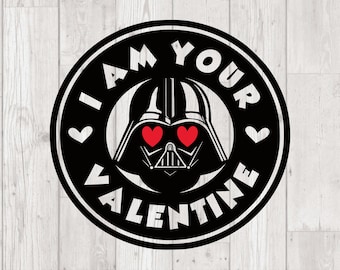 Darth Vader svg, Soy tu San Valentín SVG, PNG, Star Wars Darth Vader Valentine svg para camisas, Cricut