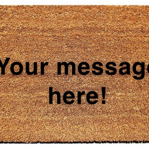 Custom 18x30 Coir Doormat | Housewarming Gift | Closing Gift | Welcome Doormat | Front Doormat | Monogram Rug