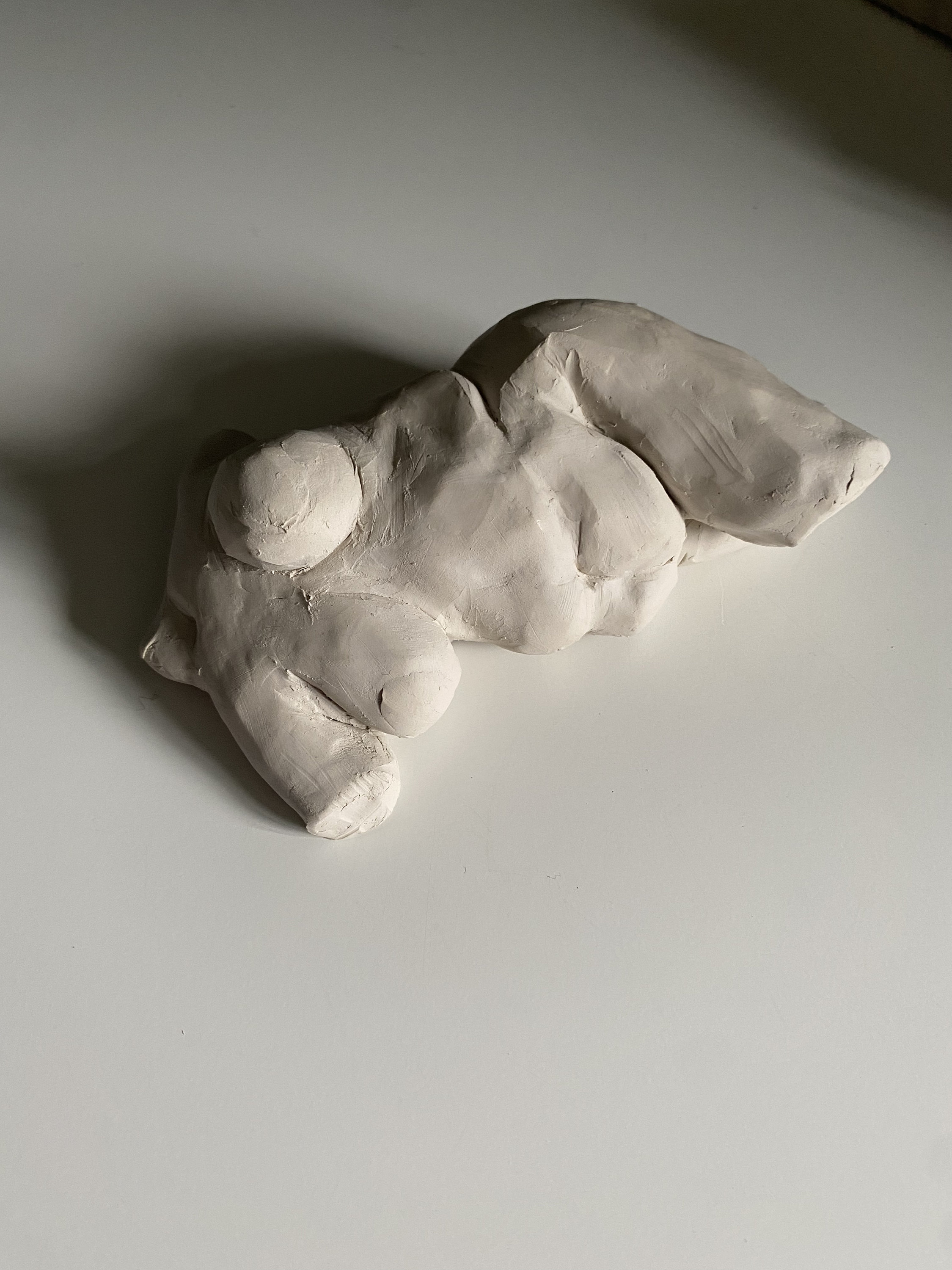 Naked Torso Sculpture Female Form Woman Hand Made Clay Etsy UK