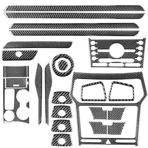 Real Carbon Fiber Material Decor Trim Central Control Anti-scratch Sticker Door Decorative for Ford Explorer 2016-2019