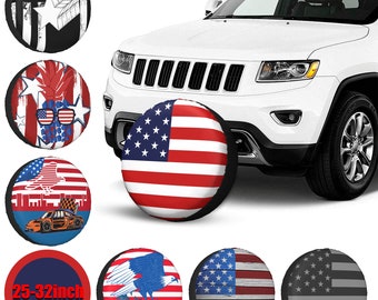 Amerikanische Flagge Ersatzreifenabdeckung, wasserdichter RV-SUV-Schutz (25-32 Zoll)