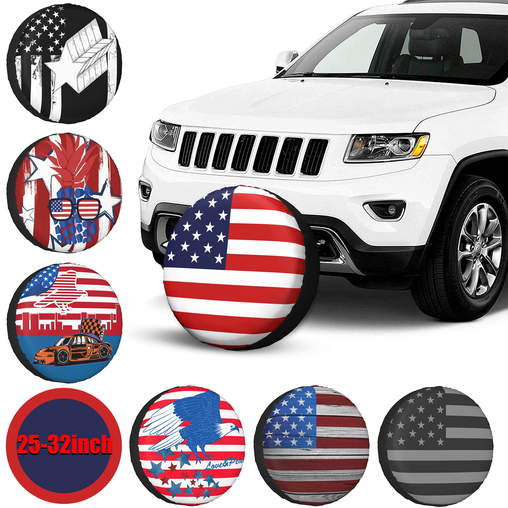 America Tire Cover Etsy