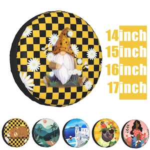 Mignon ours gnome nains roue étanche roue de secours couverture RV camion voiture camping-car remorque protecteur 14 15 16 17 pouces pour 25-32 pouces