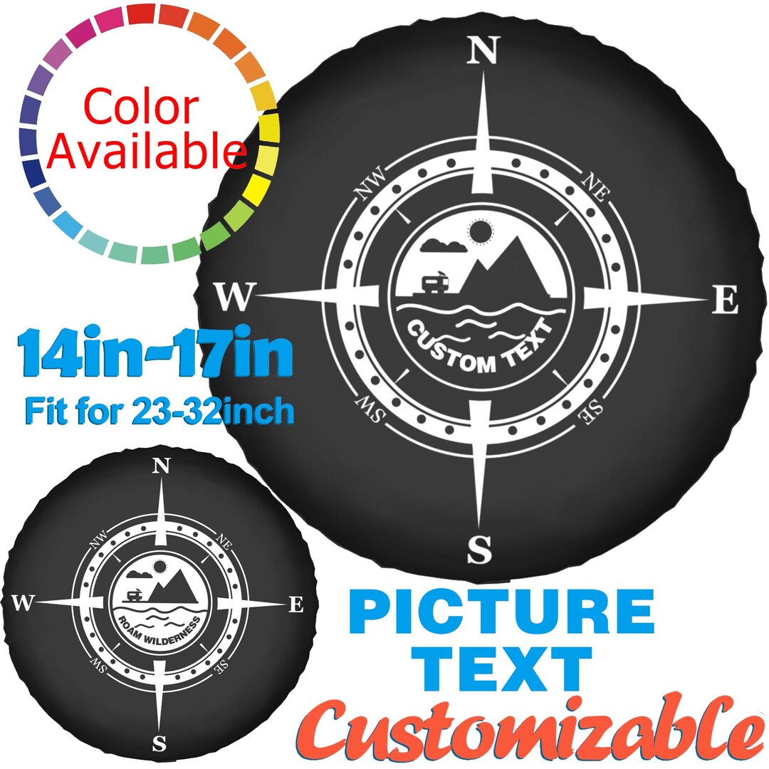 Compass Rv Protection Compass Hilly Waterproof Wheel Spare Tire Cover RV Truck Car Camper ...