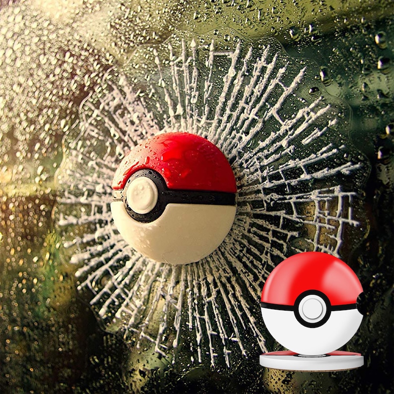 Auto Styling Pokeball Auto Netzball Baseball Gebrochen Hits Glas Lustige 3D Aufkleber Dekor Wand Pokemon Ball Selbstklebende Aufkleber Stoßstange Red and Coaster