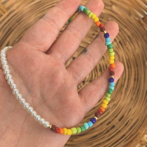 Rainbow Half & Half Necklace