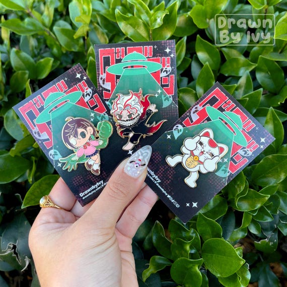 DDDan Hard Enamel Pins | Turbo Cat | Psychic Hands | No Balls Alien Ethusiast Cute Kawaii Enamel Pin