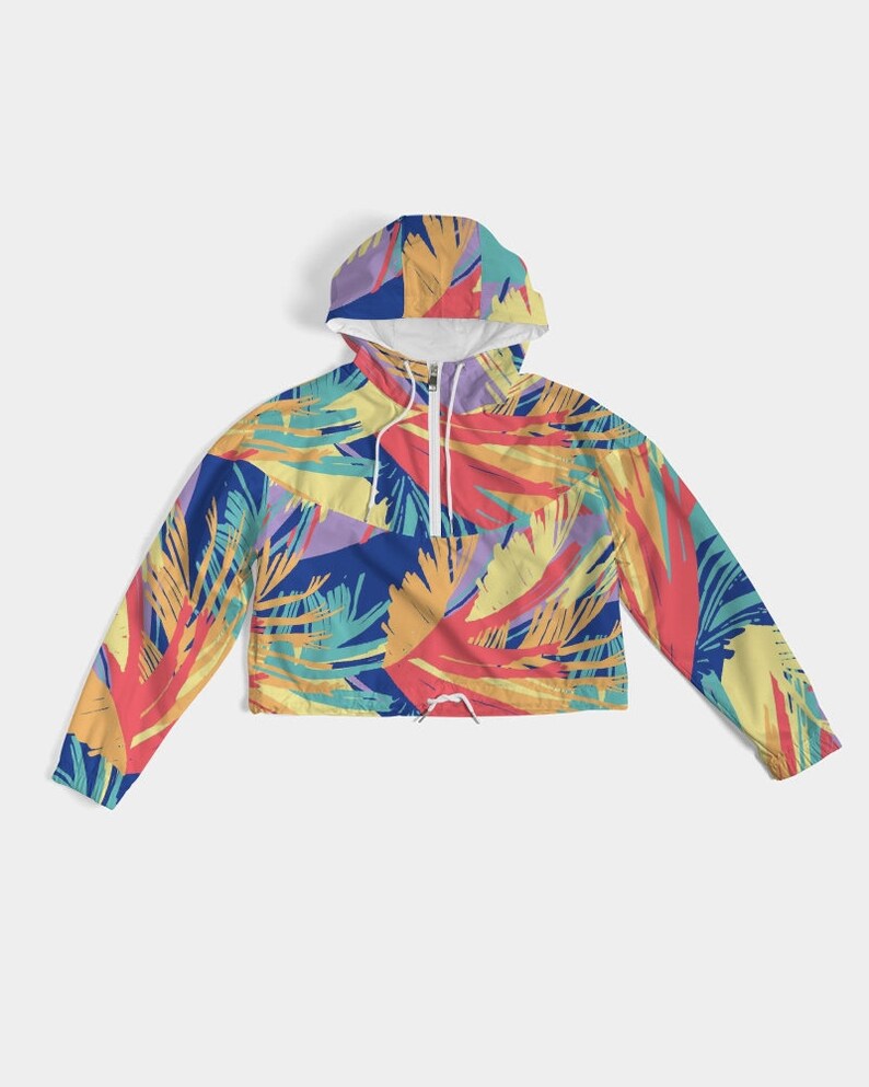 Women/'s Cropped Windbreaker Multicolor Yunga I