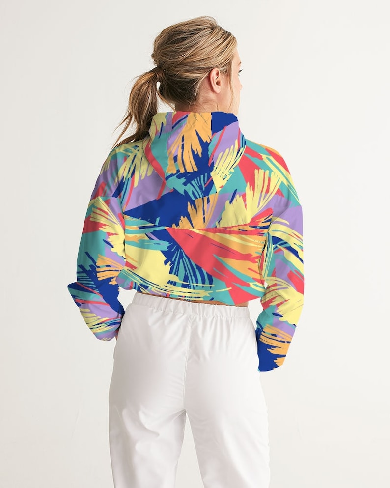 Women/'s Cropped Windbreaker Multicolor Yunga I