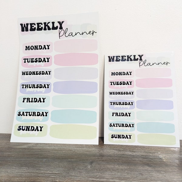 Dry Wipe White Board, Weekly Family Meal Planner, Menu, Food Organisation, To Do List, Mum Calender A4 A5 Phoebes Vinyl Designs