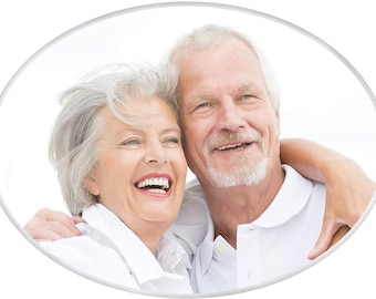 Imágenes conmemorativas personalizadas de porcelana en placas de cerámica, imágenes de cerámica ovaladas horizontales para lápidas, fotos de cerámica para lápidas.