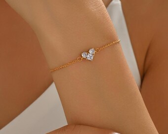 Pulsera de piedra de nacimiento, pulsera de piedra de nacimiento en forma de corazón, regalo de cumpleaños de graduación, regalo de abuela para mamá, regalo del Día de la Madre para ella