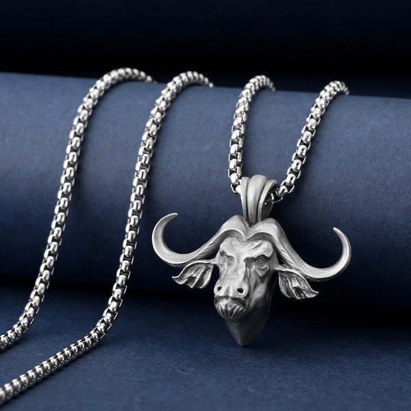 Handmade Cow Skull Charm Necklace, Cow Skull Pendant Necklace, Cow Skull Necklace, Charming Cow Skull Necklace,Gift For Best Friend Necklace