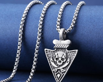 Collier médaillon pirate, collier pirate pour homme, collier pirate fait main, collier pirate marin, charmant cadeau pour collier meilleur ami