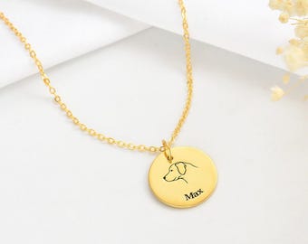 Personalisierte Hundehalskette, personalisierte Schmuck für Tierliebhaber, Tier Haustier Erinnerungsgeschenk, Hunderasse Silhouette Halskette, Hundehalskette mit Gravur