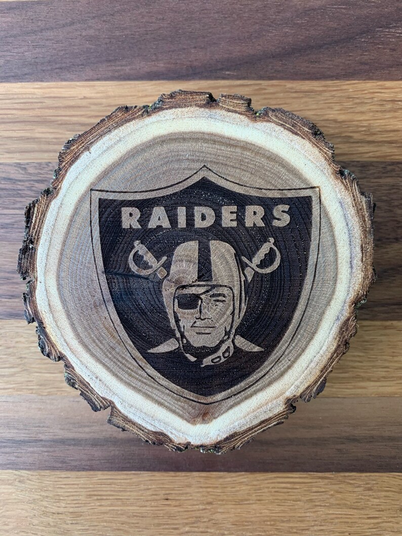 Las Vegas Raiders Coaster Laser Engraved Football Team Logo Etsy