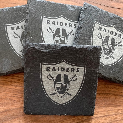 Las Vegas Raiders Coaster Laser Engraved Football Team Logo Etsy