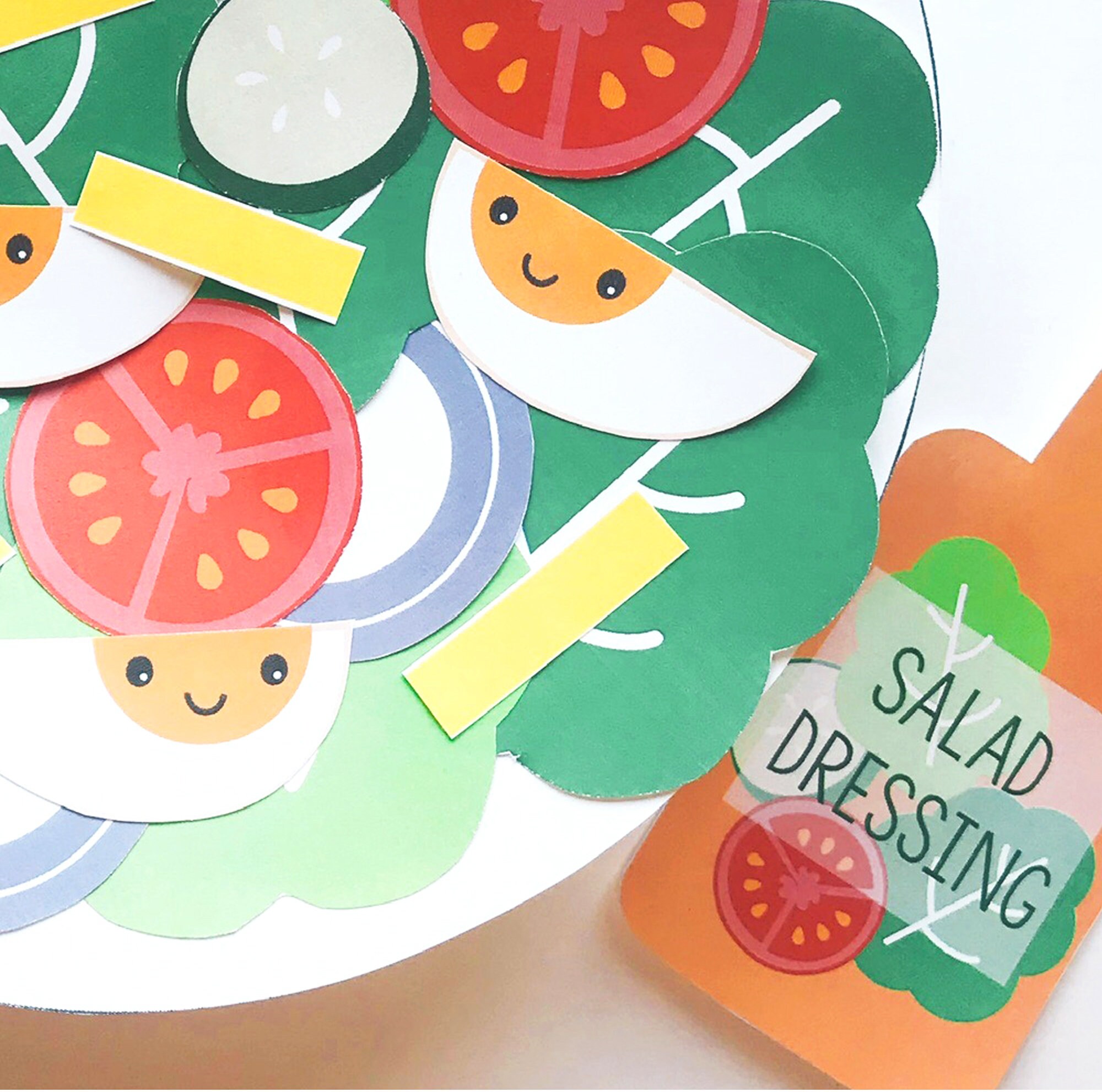 Toddler Craft Project – Construction Paper Salad – Styled by Jess