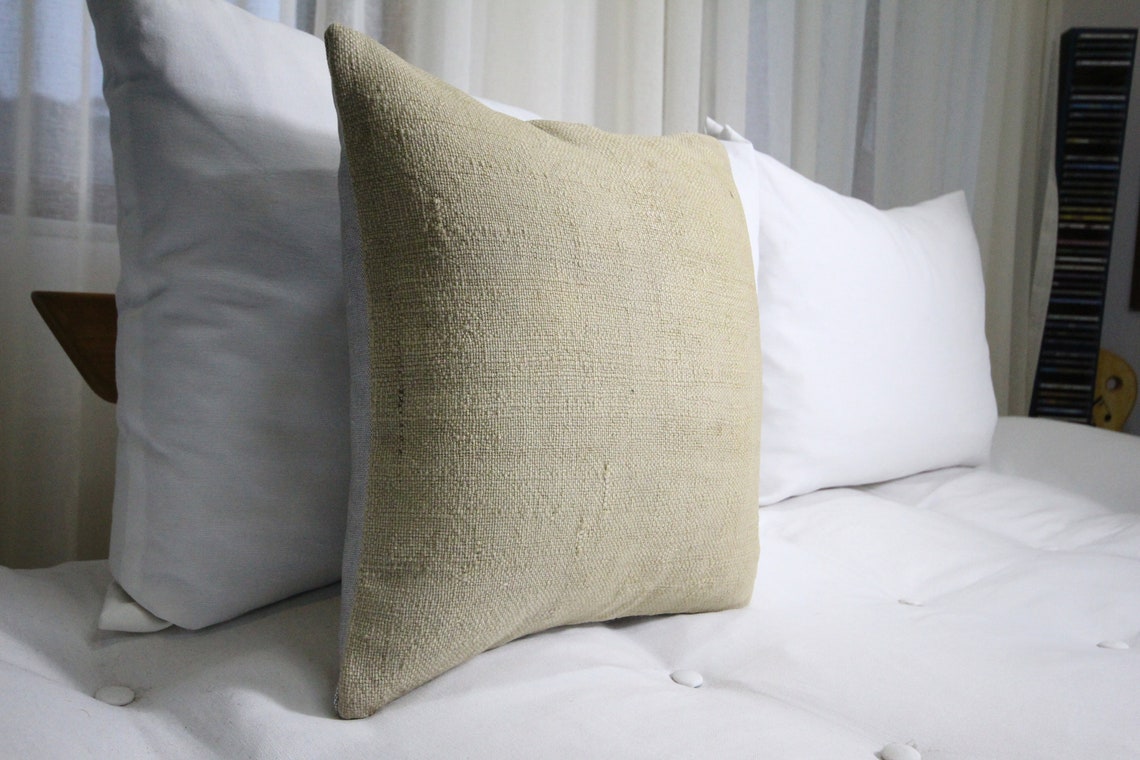 Beige Throw Pillow Covers 16x16 Kilim Pillow Cases Vintage Etsy