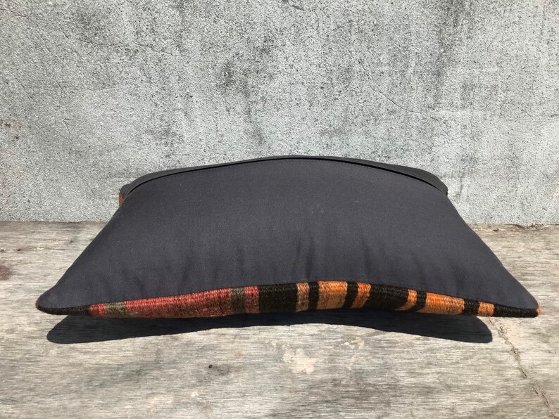 Striped Throw Pillow Cover 12x20 Colorful Kilim Pillow Bohemian Decor Ethnic Pillow Rug Cushion Decorative Sofa Pillow Lumbar Pillow Case