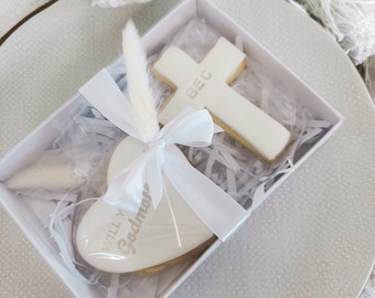 Godmother| Proposal|Handmade|Personalised||Iced Biscuits|Cookies|