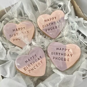 Personalised biscuits , Birthday cookies ,baby shower biscuit favours image 2