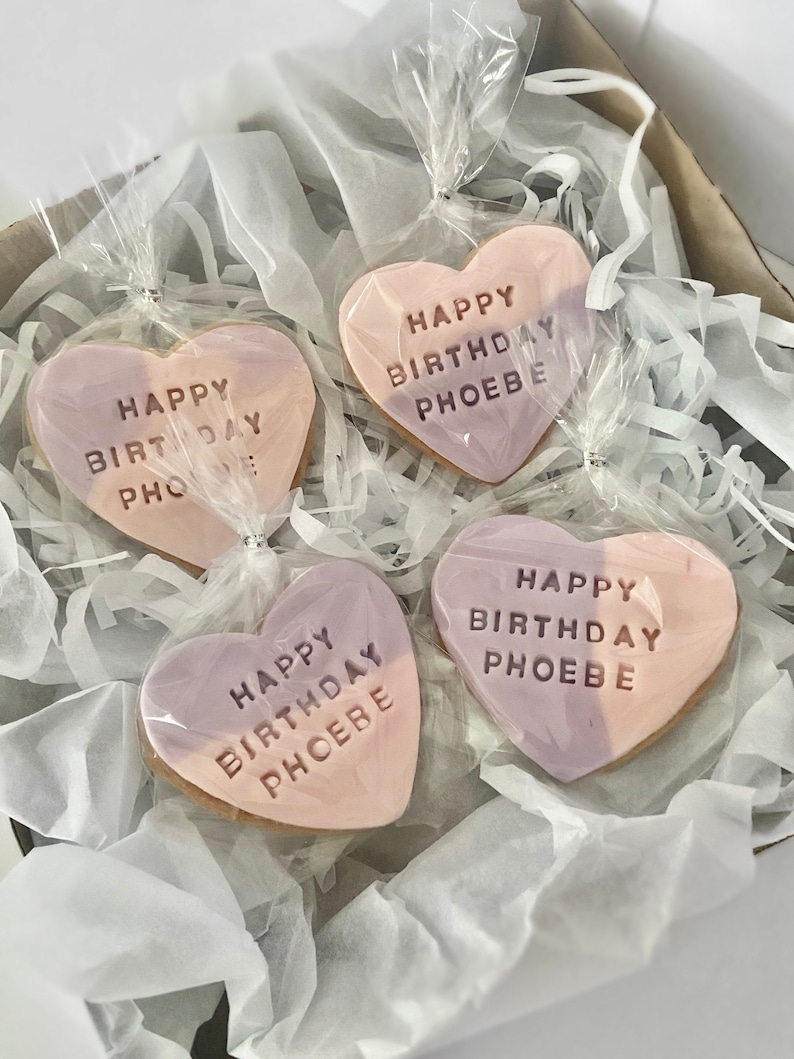 Personalised biscuits , Birthday cookies ,baby shower biscuit favours image 2