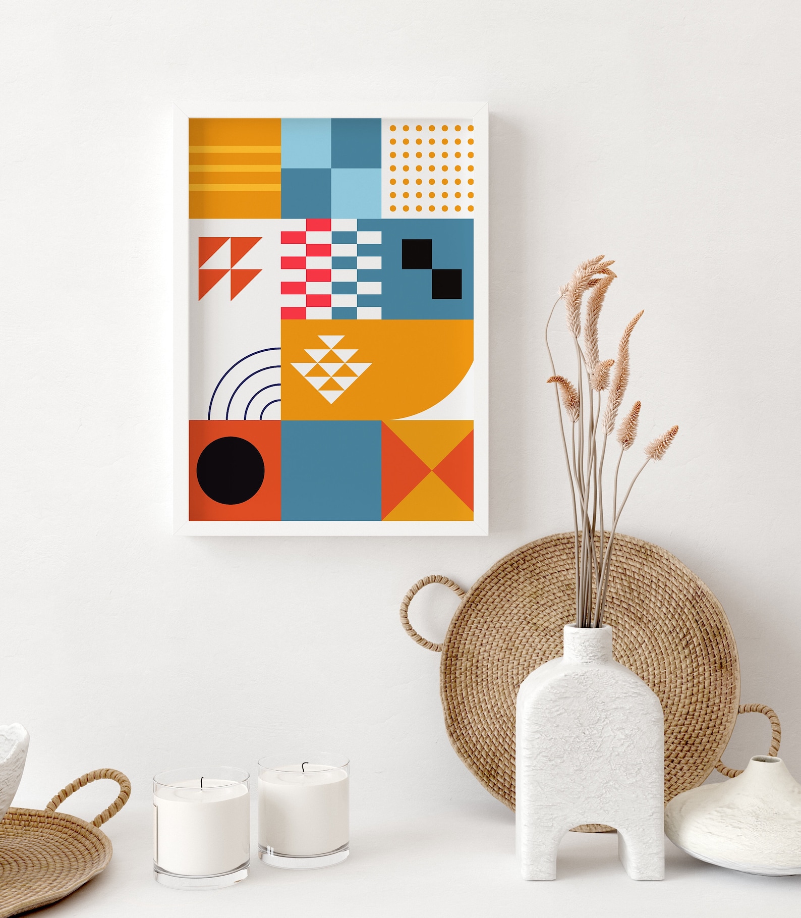 Bauhaus Geometric Wall Art Bauhaus Design Wall Decor Etsy