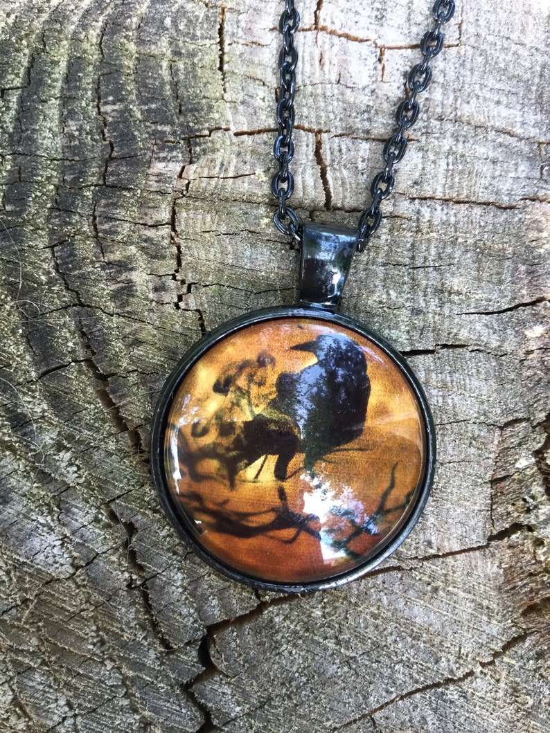 UpriverStudios Mysterious Cool Crow Necklace