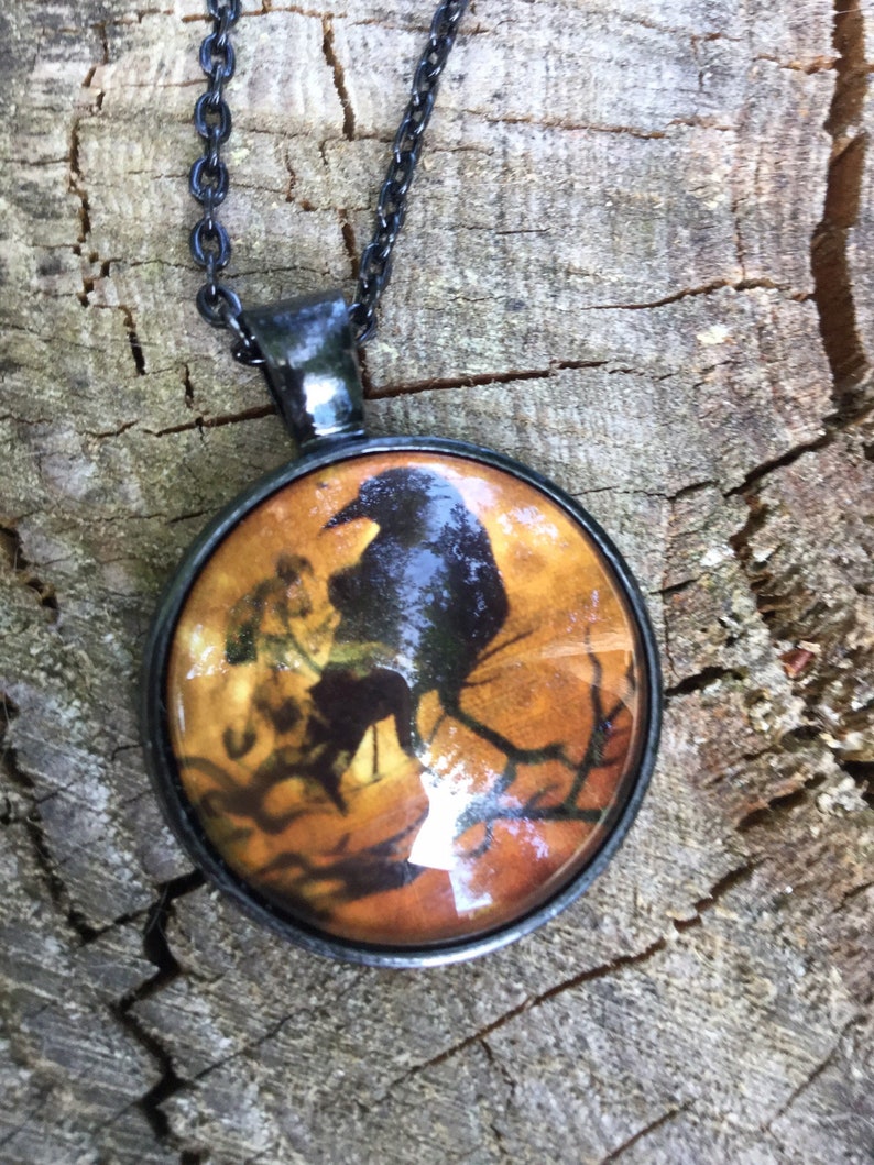 UpriverStudios Mysterious Cool Crow Necklace