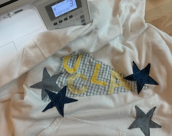 College pennant hoodie