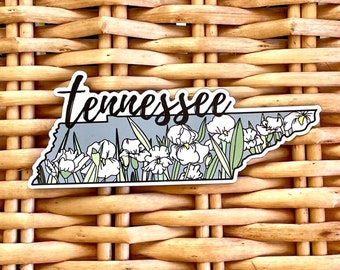 Tennessee State Flower Weatherproof Car-Grade Magnet, 5in