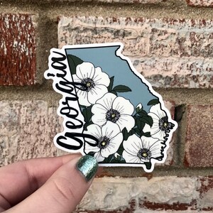 Georgia State Flower Waterproof Vinyl Sticker | Matte Bumper Sticker, Matte Laptop Sticker
