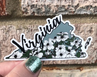 Virginia State Flower Waterproof Vinyl Sticker | Matte Bumper Sticker, Matte Laptop Sticker