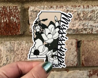 Mississippi State Flower Waterproof Vinyl Sticker | Matte Bumper Sticker, Matte Laptop Sticker