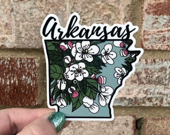 Arkansas State Flower Waterproof Vinyl Sticker | Matte Bumper Sticker, Matte Laptop Sticker