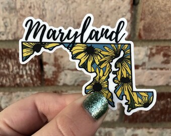Maryland State Flower Waterproof Vinyl Sticker | Matte Bumper Sticker, Matte Laptop Sticker