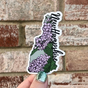 New Hampshire State Flower Waterproof Vinyl Sticker | Matte Bumper Sticker, Matte Laptop Sticker