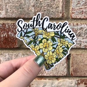 South Carolina State Flower Waterproof Vinyl Sticker | Matte Bumper Sticker, Matte Laptop Sticker