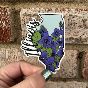 Illinois State Flower Waterproof Vinyl Sticker | Matte Bumper Sticker, Matte Laptop Sticker