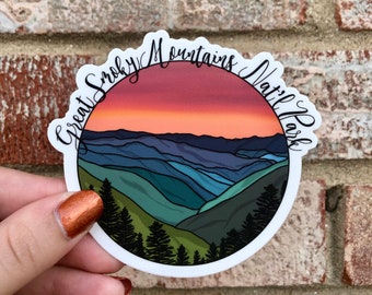 Great Smoky Mountains Waterproof Vinyl Sticker